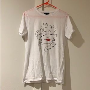 Lips Graphic White Tee